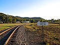 Railroad tracks at the state line