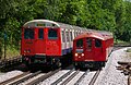 Image 14London Underground A60 Stock (left) and 1938 Stock (right) trains showing the difference in the sizes of the two types of rolling stock operated on the system. A60 stock trains operated on the surface and sub-surface sections of the Metropolitan line from 1961 to 2012 and 1938 Stock operated on various deep level tube lines from 1938 to 1988.