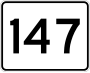 Route 147 marker