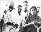 Gandhi and Naidu on the Salt March