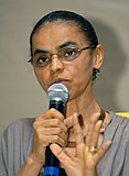 Inicialmente, Marina Silva se candidataria a vice-presidente dentro da chapa de Eduardo Campos (porque não teve tempo para fundar a Rede Sustentabilidade), todavia Campos falece num acidente aéreo. Anteriormente ela é ex-vereadora de Rio Branco, ex-deputada estadual do Acre, ex-senadora pelo Acre e ex-ministra do Meio Ambiente do Brasil.