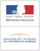 Logo du ministère de l'Économie, de l'Industrie et du Numérique en 2014-2016.[6]