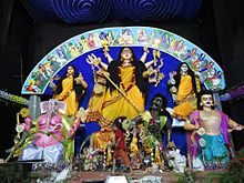 Maa Durga Idol at Nashik Sarbojanin Durga Puja.