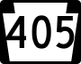 Pennsylvania Route 405 marker