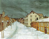 Sohlberg: Main Street of Røros (1900)