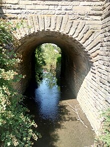 Bridge of the Kraichgau Railway (Karlsruhe-Heilbronn) over the Salzach in Bretten, Baden-Wüttemberg