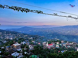 A bird's eye view of Haflong town from Synod view point (altitude: 593 mt amsl approx).