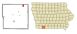 Location of Lenox, Iowa