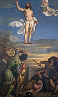Titian Resurrection, 163 x 104 cm