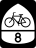 U.S. Bicycle Route 8 marker
