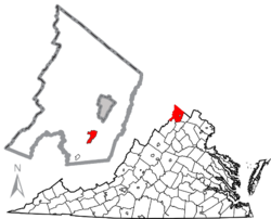 Location in Frederick County, Virginia