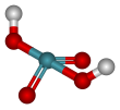 Ball-and-stick model of xenic acid