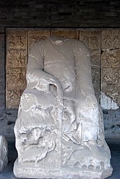 Zhenwu painted statue with turtle and snake at feet