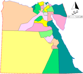 خريطة محافظات مصر، صماء، ملونة