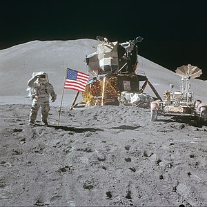 Apollo 15 Lunar Module, by NASA/David Scott (restored by Bammesk and Basile Morin)