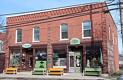 Brick commercial building characteristic of Enosburgh