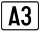 Cartouche signalétique représentant la route