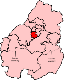 Map showing the location of the Bristol South constituency in Avon under the boundaries created by the 2023 boundary review and first used at the 2024 general election.