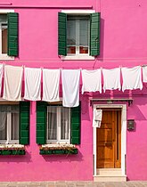 Maison de fondamenta Cavanella à Burano. Mars 2009.