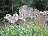 The castle chapel after repairs to the tops of the walls (August 2007)