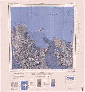 Topografische Karte mit dem Stuhlinger Ice Piedmont (oben links)