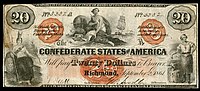 $20 (T19) Minerva, Navigation, Blacksmith Southern Bank Note Company (14,860 issued)