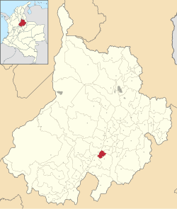 Location of the municipality and town of Guapotá in the Santander Department of Colombia