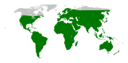 Distribuição natural estimada dos Pholcidae.