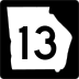 State Route 13 marker