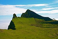 La falaise de Hornbjarg, en Hornstrandir.