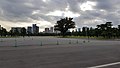 Imperial Palace front entrance field with Chiyoda office buildings in the background
