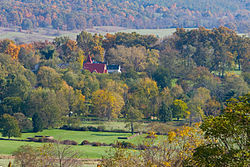 Paris in autumn (Trinity United Methodist Church with Ashby Inn behind it)