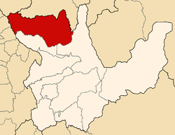 Location of Marañón in the Huánuco Region