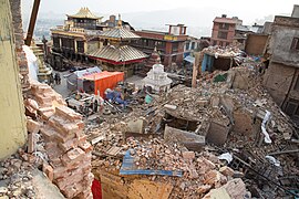 Swayambhu site after 2015 earthquake