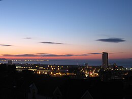 A view of the Swansea coastline, near the city centre.