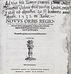 Title page Novus orbis regionum with handwriting Proenen (CC, Maastricht)