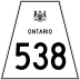 Highway 538 marker