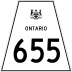 Highway 655 marker
