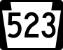 Pennsylvania Route 523 marker