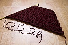 example of a knitting increase and decrease