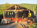 Pulp Mill Bridge (looking east from Weybridge) during the rehabilitation project: Sep 2012