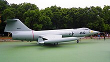 Taiwanese F-104J parked as a museum display