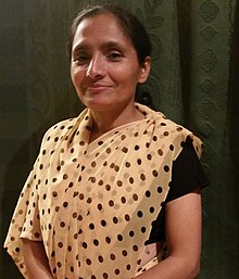 Radha Paudel in Oslo, Norway during a visit to talk at a Norwegian Agency for Development Cooperation conference