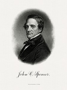 John C. Spencer, by the Bureau of Engraving and Printing (restored by Godot13)
