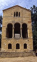 Santa Maria del Naranco, Oviedo, Asturien, omkring 850 e.Kr.