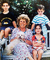 Aloni with grandchildren in the 2000s.