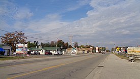 Looking north along North St. Helen Road