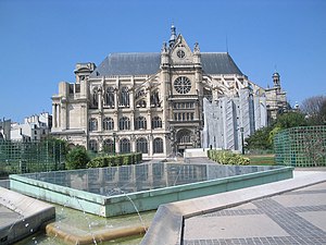 Vue du sud, jardin des Halles.