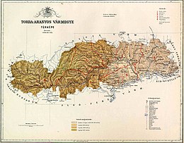 Comitato di Torda-Aranyos – Mappa