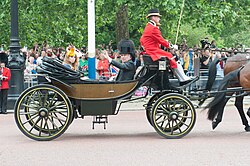 The "Balmoral" sociable in use for Trooping the Colour, 2016.